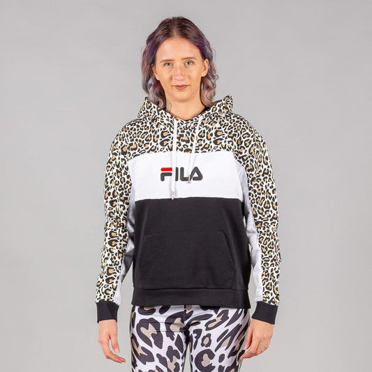 Fila Aqila Aop Blocked Hoody Bold Leo Allover-Black-Bright White