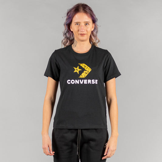 Converse Hybrid Flower Tee Black