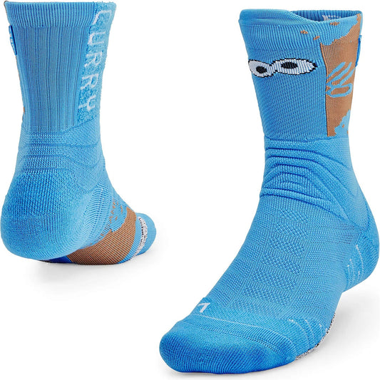 Under Armour Unisex Curry Playmaker Crew Socks Blue