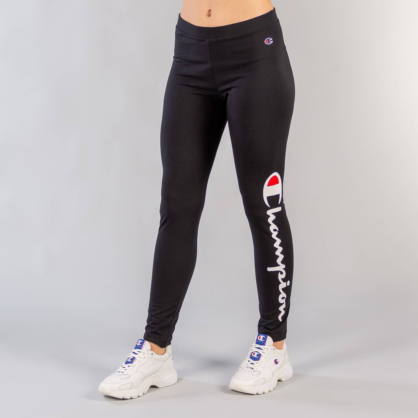 Champion Logo 7/8 Leggings Athletic Fit Black