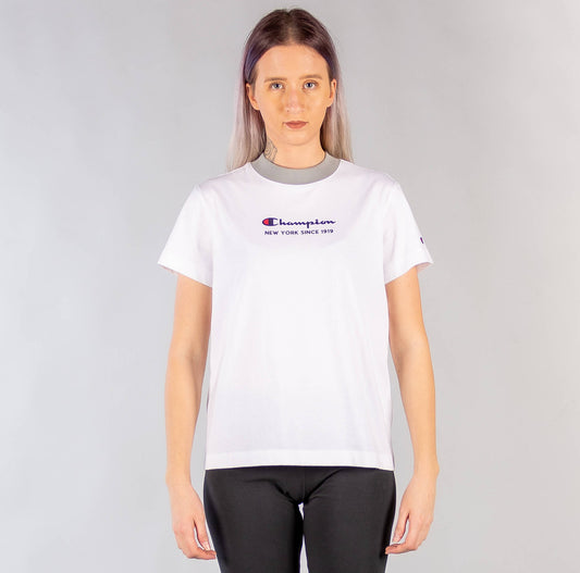Champion Crewneck T-Shirt Ice White