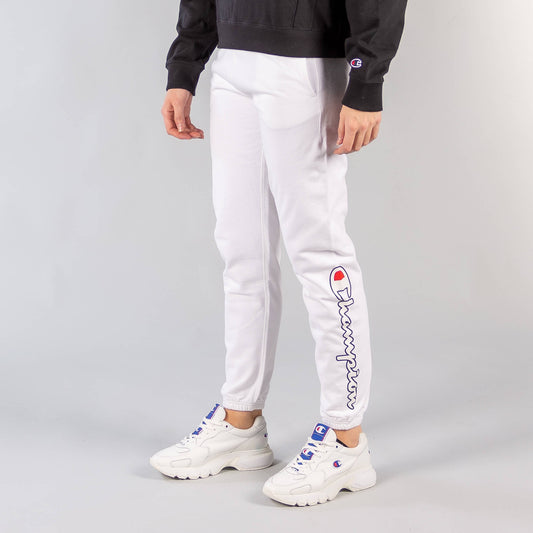 Champion Logo Elastic Cuff Pants Custom Fit White