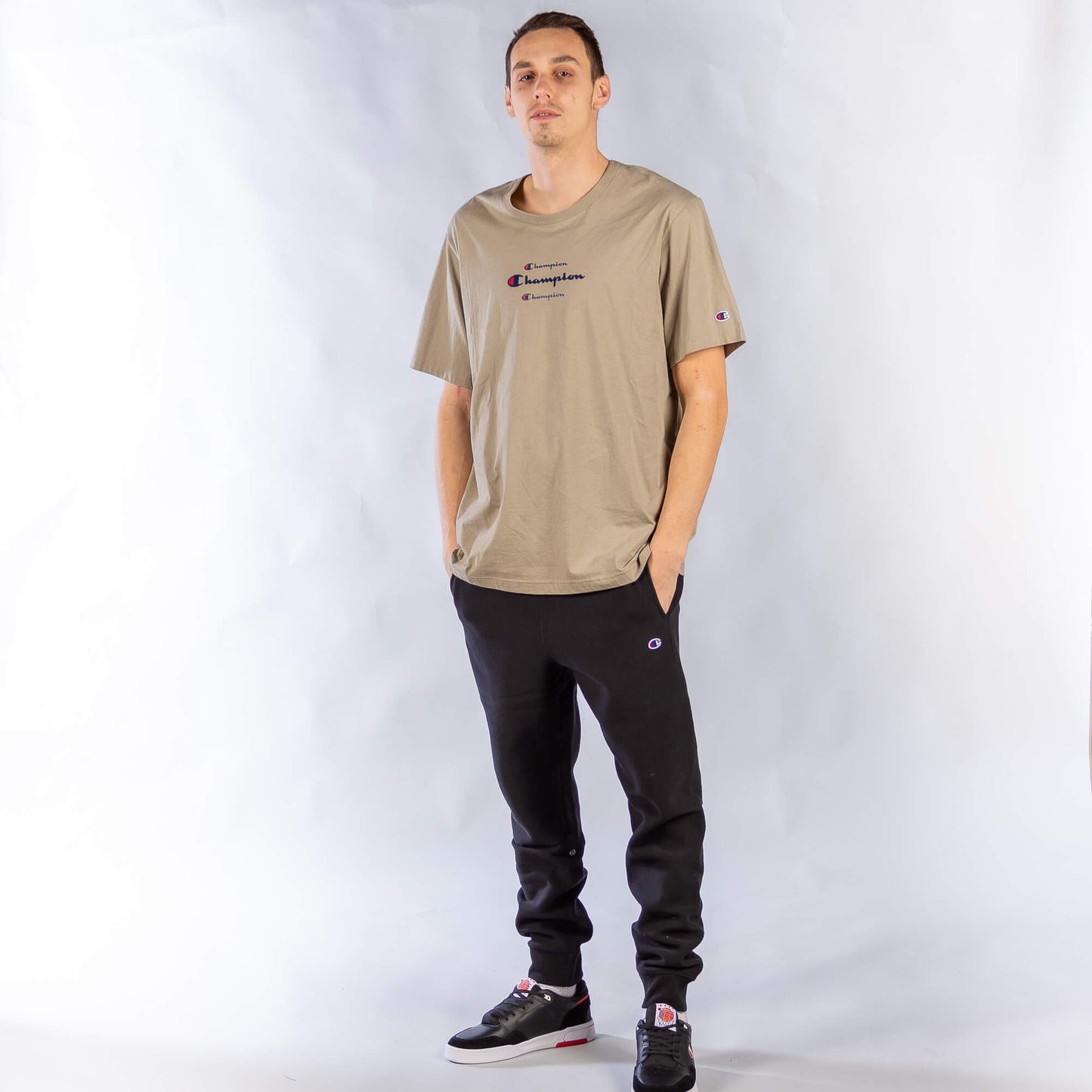 Champion Crewneck T-Shirt Beige