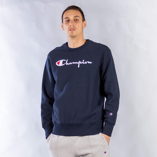 Pánska mikina Champion Premium RWSS 1952 Crewneck Sweatshirt tmavomodrá
