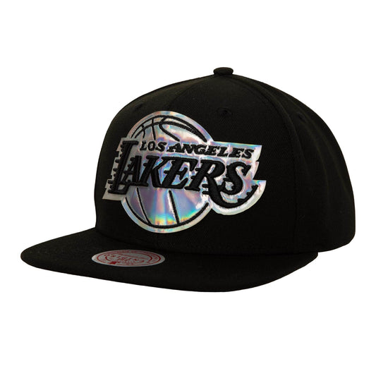 Mitchell & Ness Iridescent XL Logo Snapback Los Angeles Lakers Black