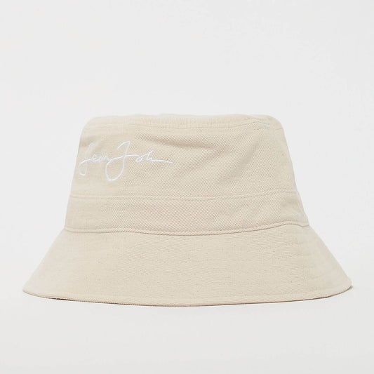Sean John Script Logo Denim Buckethat Ecru