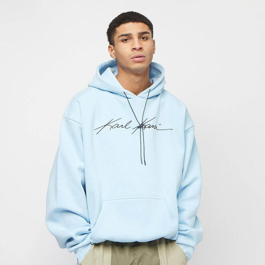 Karl Kani Autograph Os Hoodie Light Blue