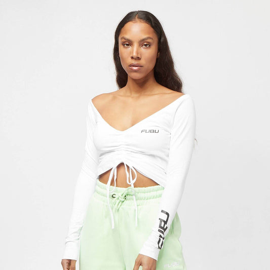 FUBU Corporate Gathered LS white white