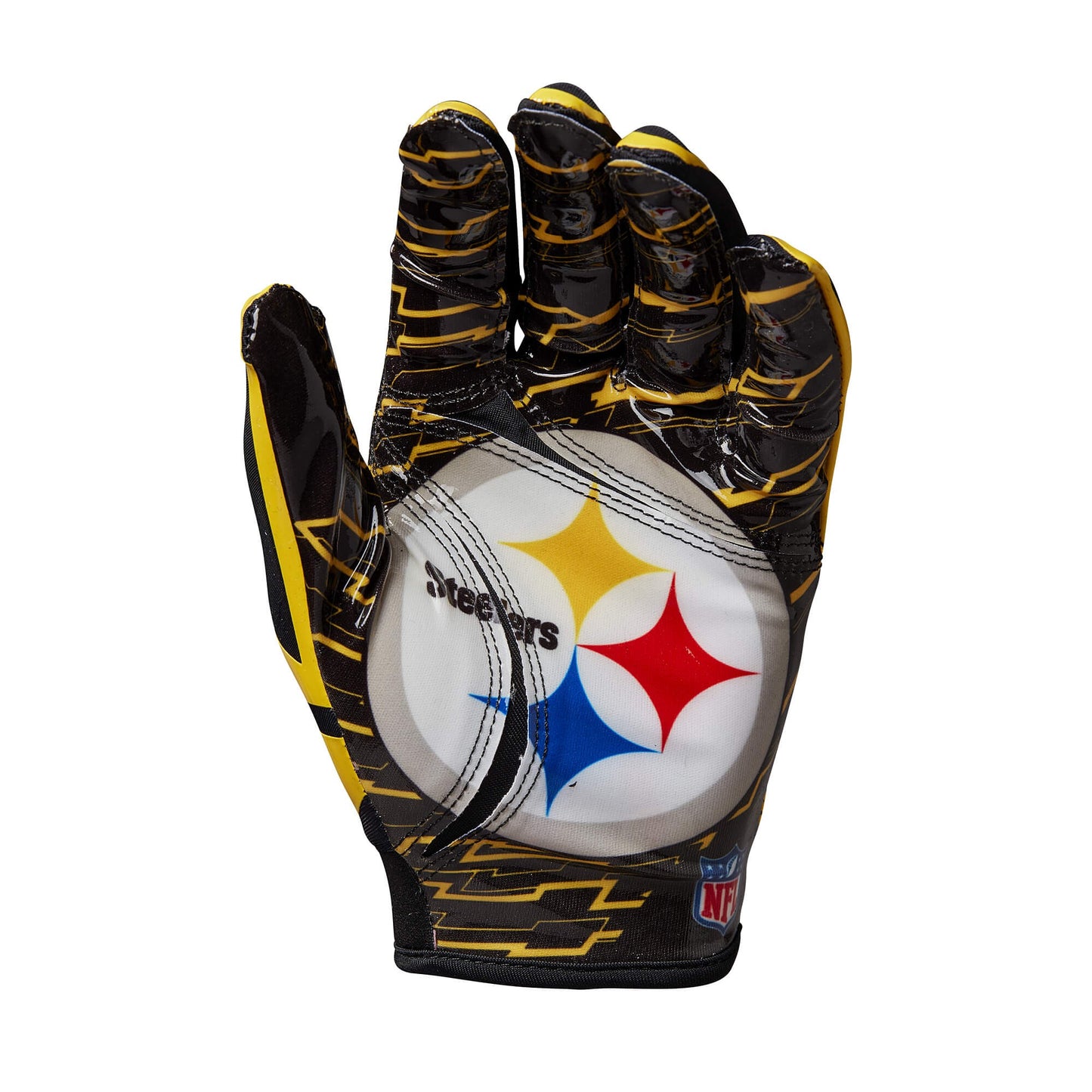 Wilson YTH NFL Stretch Fit Gloves Pittsburgh Steelers (Sz. Kids)