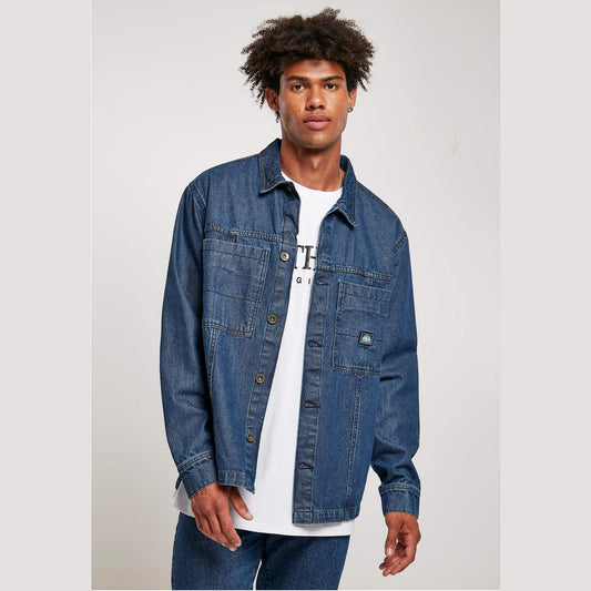 Southpole Oversized Denim Shirt Darkblue Washed