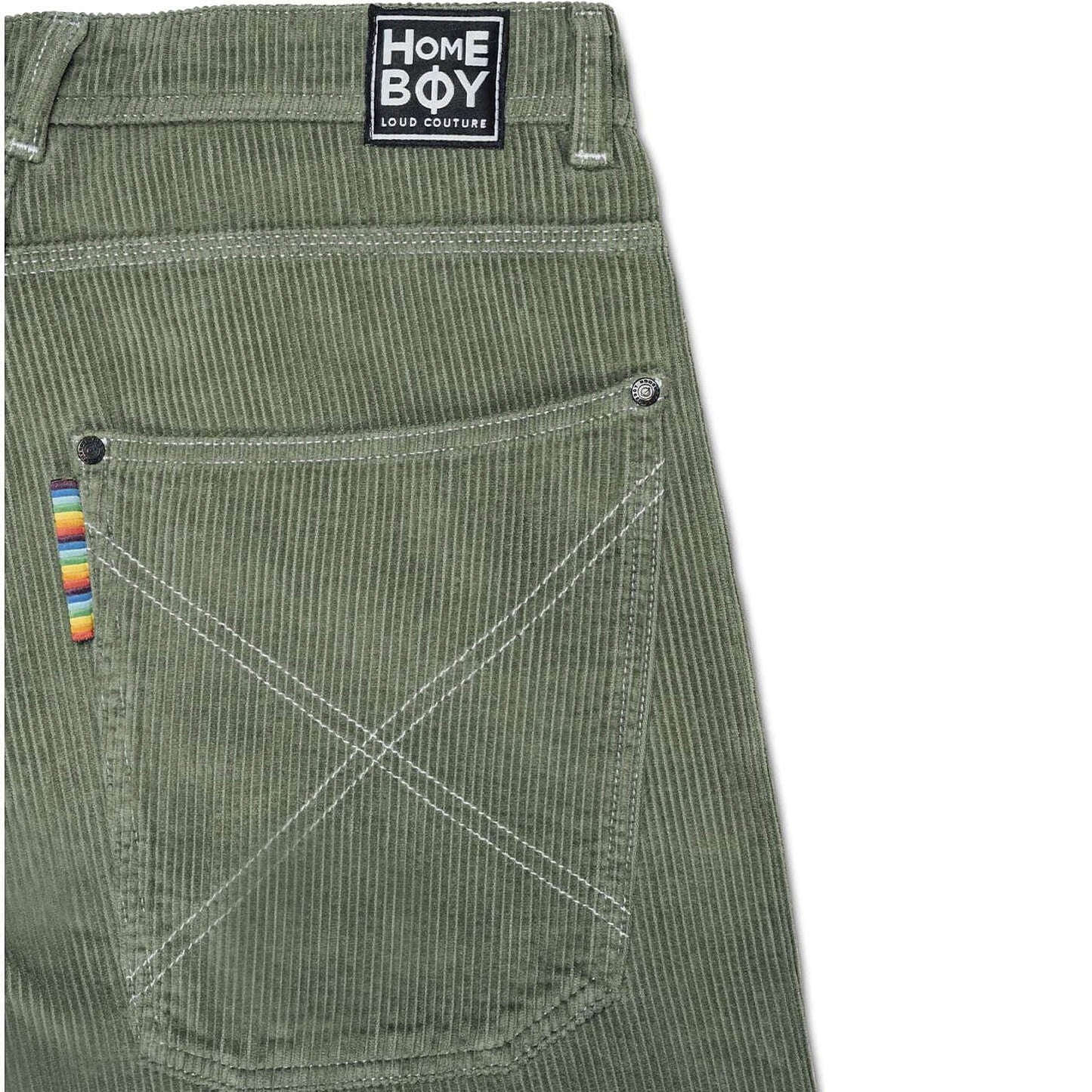Homeboy x-tra BAGGY Cord pants OLIVE
