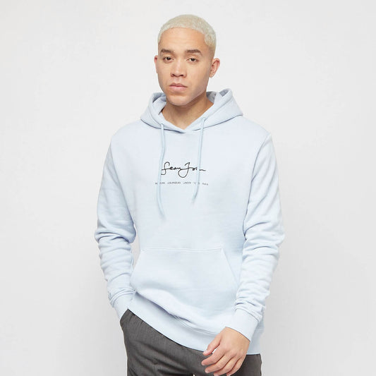 Mikina s kapucňou Sean John Classic Logo Essential Hoodie bledomodrá