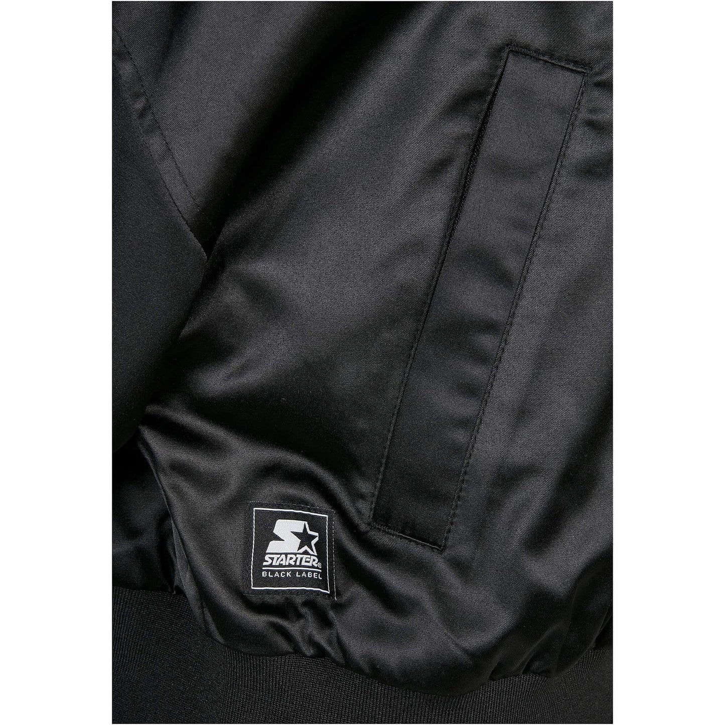 Ladies Starter Satin College Jacket black