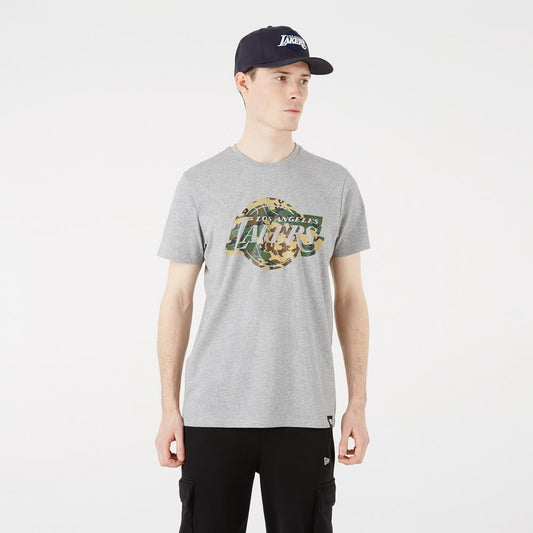 New Era tričko NBA Seasonal Infill Tee Los Angeles Lakers Grey