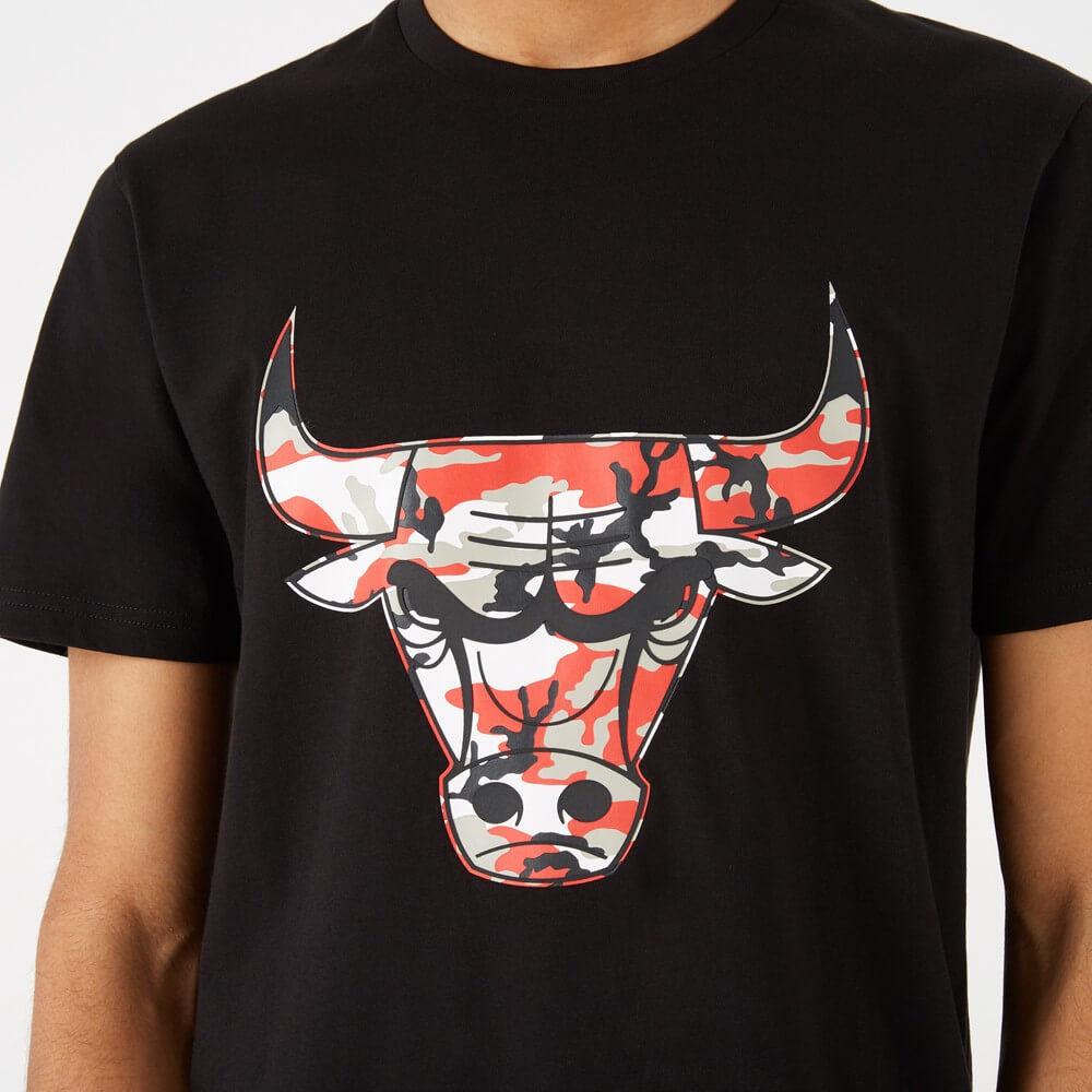 New Era tričko NBA Seasonal Infill Tee Chicago Bulls Black