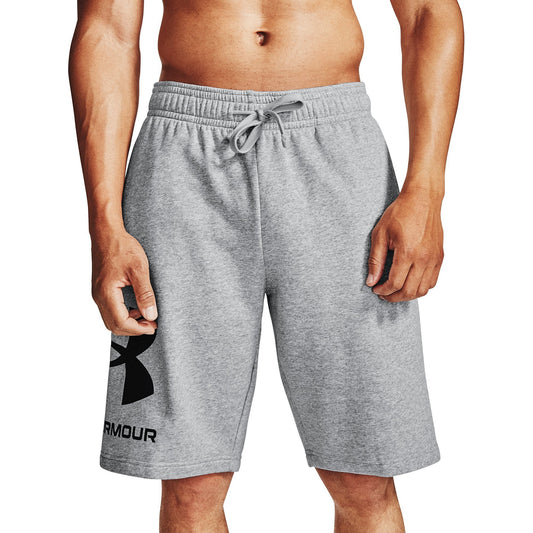 Under Armour Men's UA Rival Fleece Big Logo Shorts Mod Gray Light Heather / Black