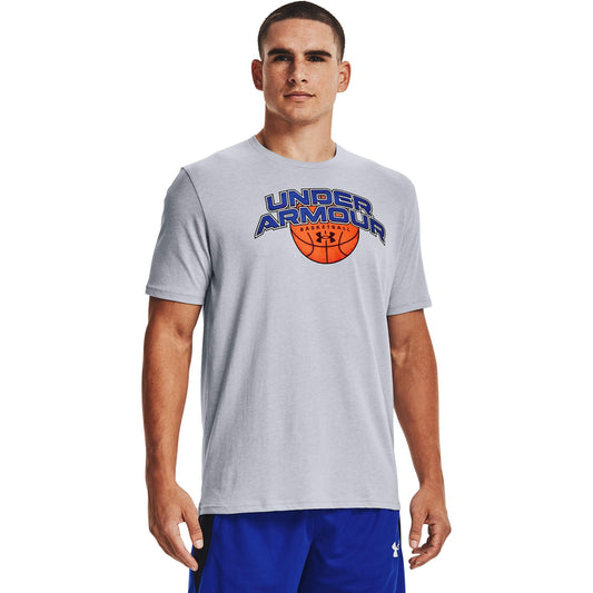 Under Armour tričko Basketball Branded Wordmark Short Sleeve Grey