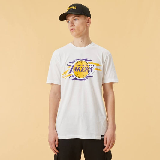 NEW ERA tričko NBA Tear graphic tee LOS ANGELES LAKERS White
