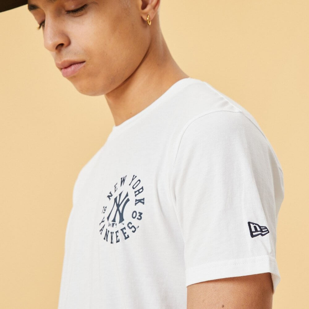 NEW ERA tričko MLB Wordmark graphic tee NEW YORK YANKEES White