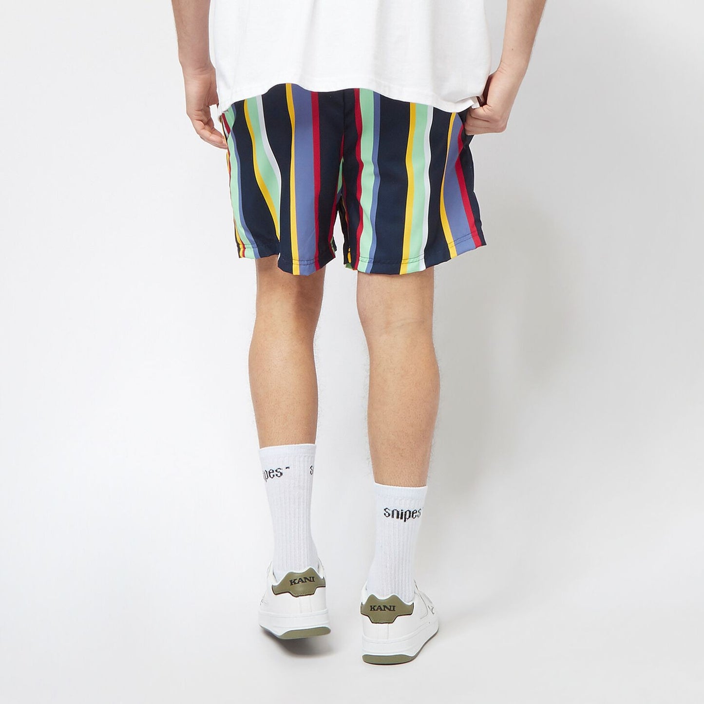 Karl Kani Signature Stripe Board Shorts navi/mint/red