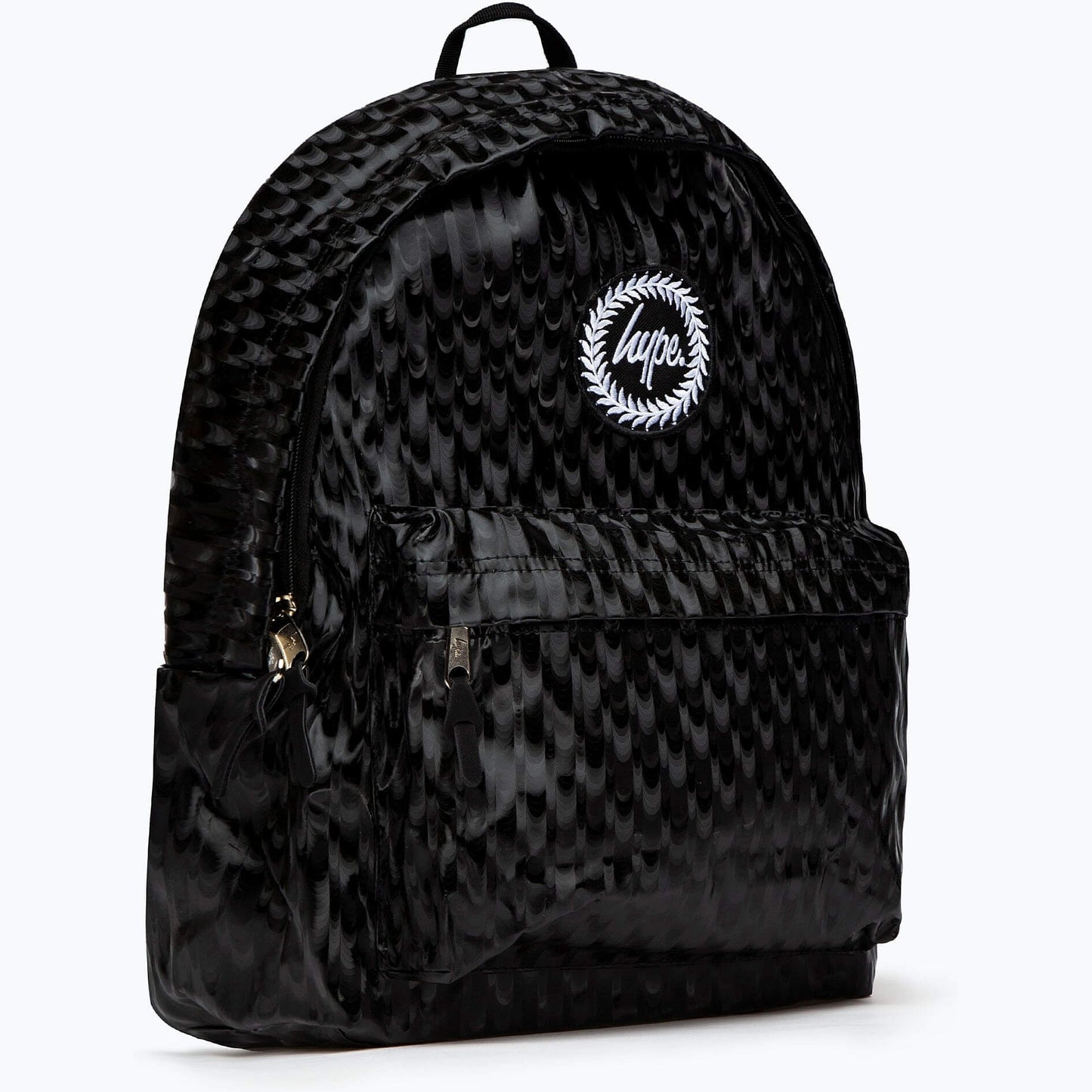 Hype Unisex Black Steel Crest Backpack Black