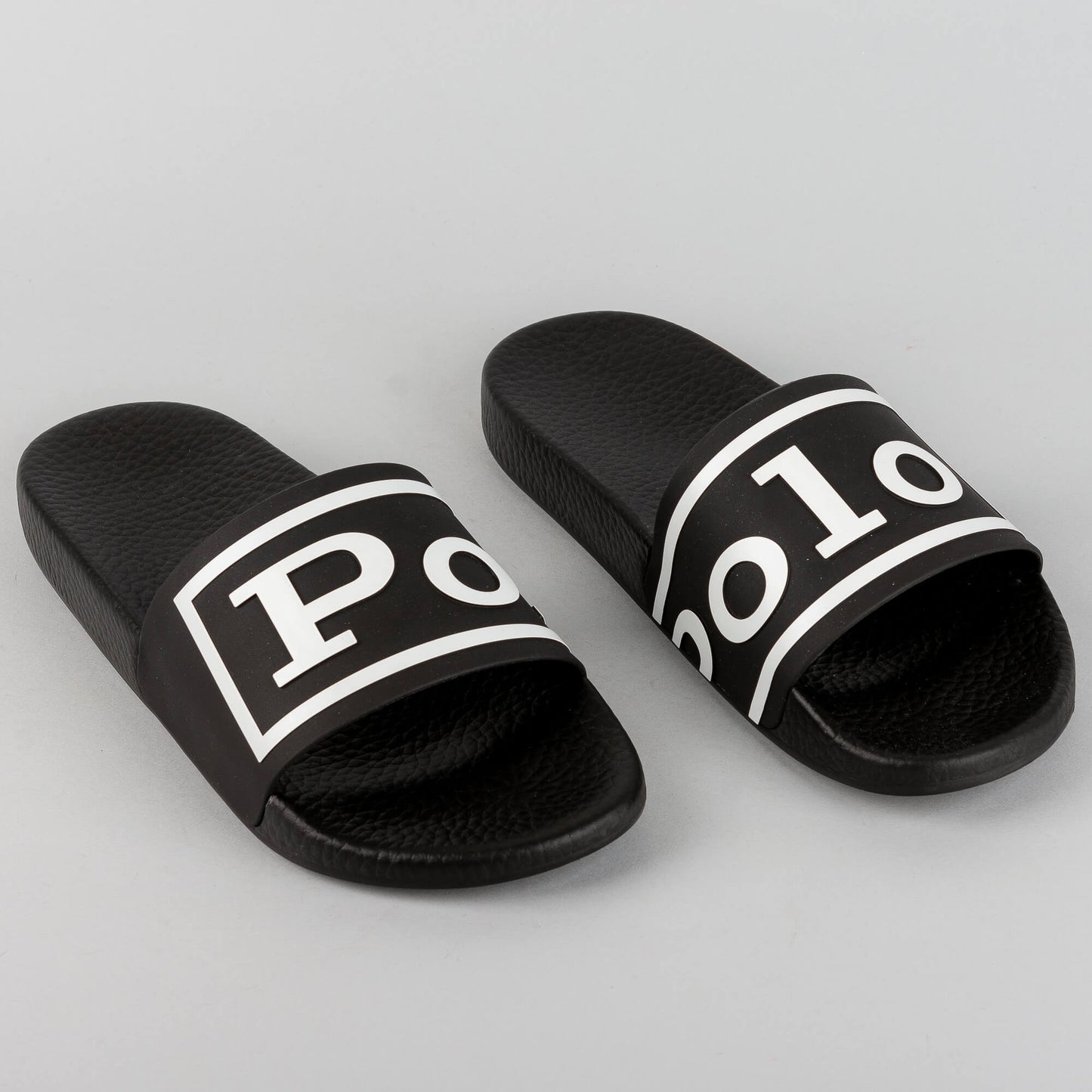 Polo Slide Black/White Polo