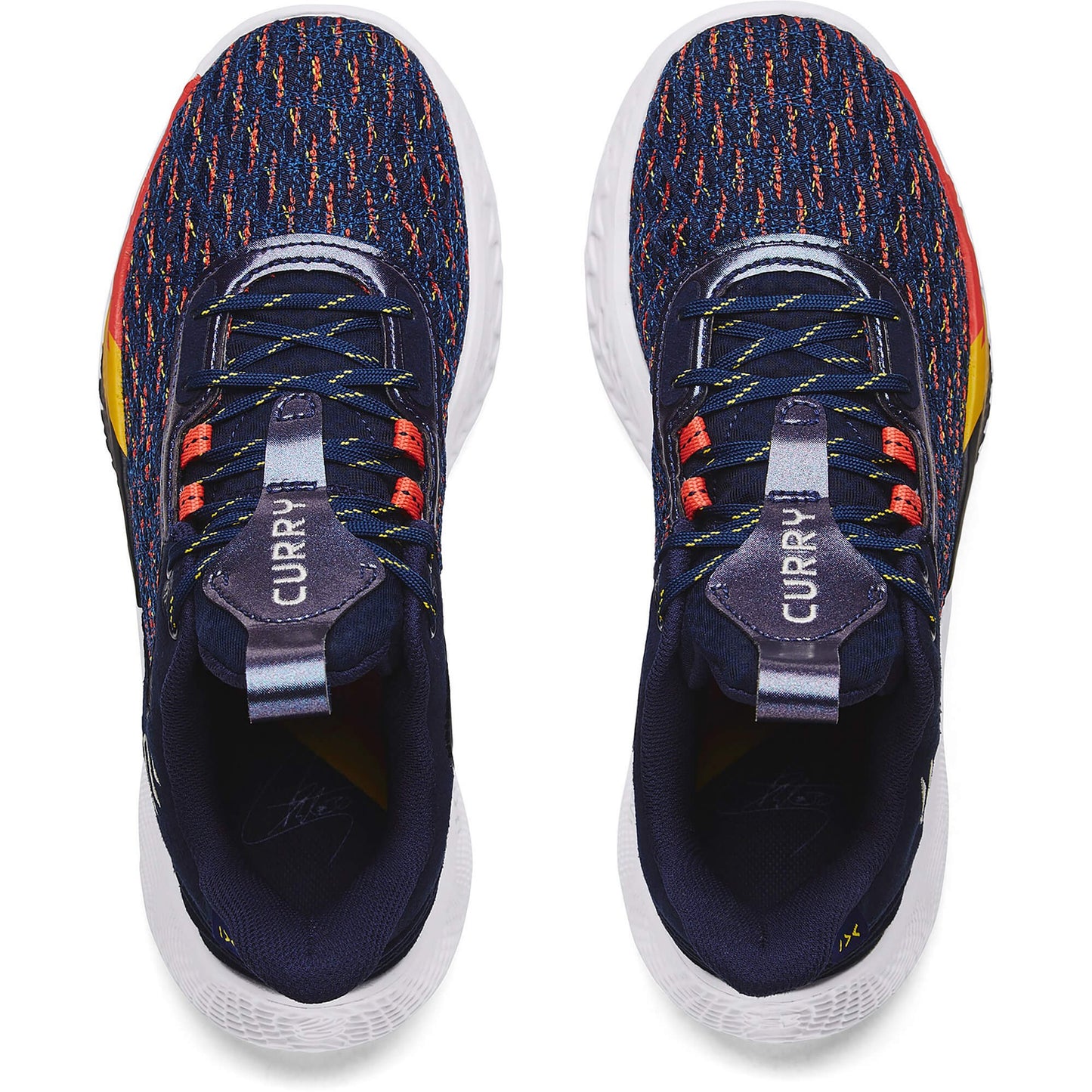 Under Armour Unisex Curry Flow 9 Basketball Shoes Midnight Navy / Orange