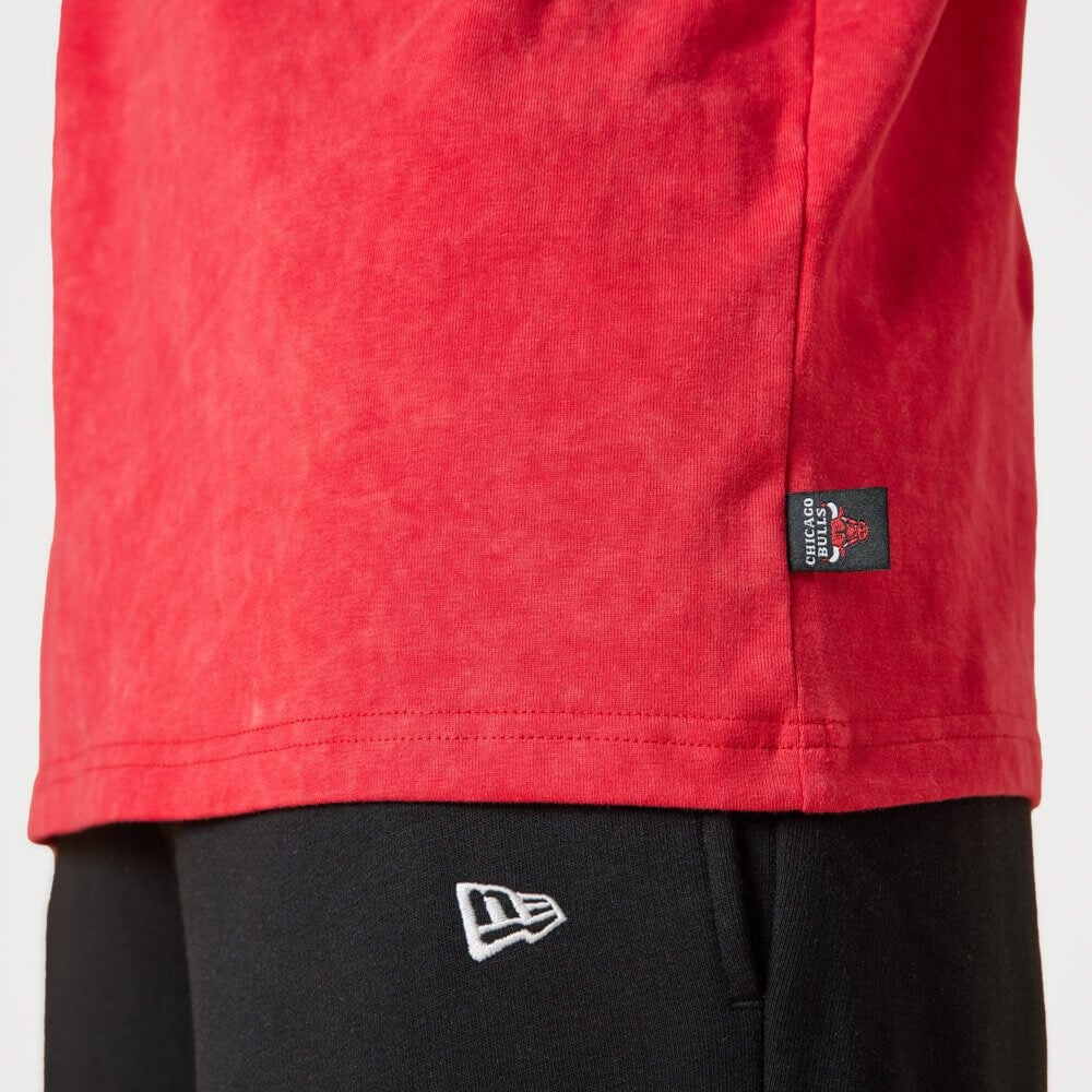 NEW ERA tričko NBA Washed pack graphic os tee CHICAGO BULLS Red