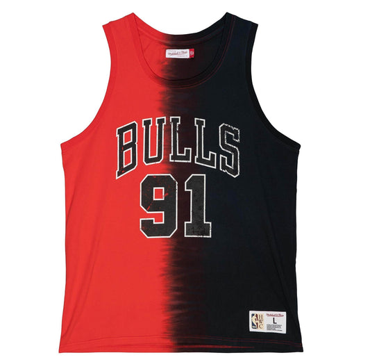 Mitchell & Ness NBA Tie Dye Cotton N&N Tank CHICAGO BULLS DENNIS RODMAN BLACK / RED