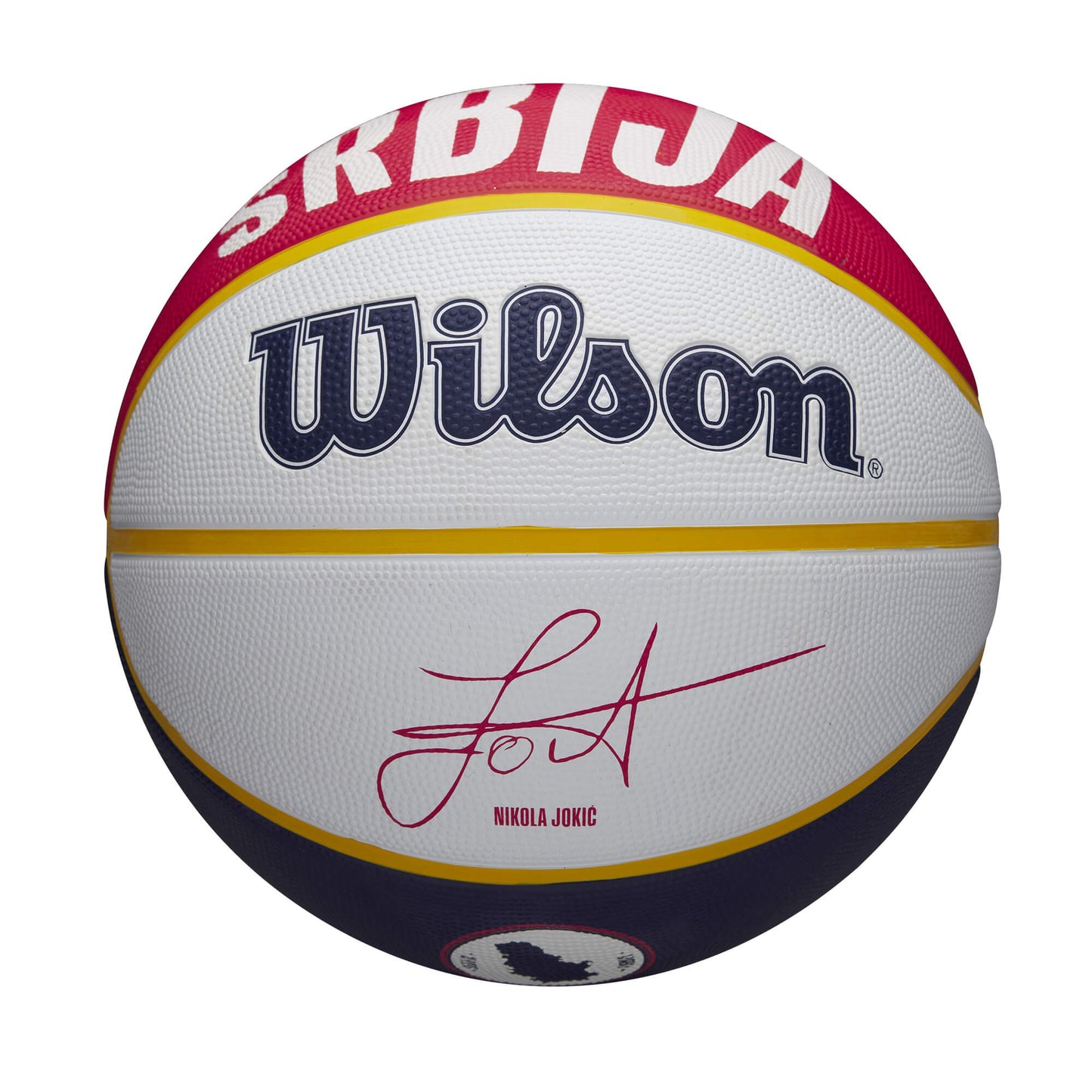 WILSON NBA PLAYER LOCAL BSKT JOKIC White/Red/Navy (sz. 7)