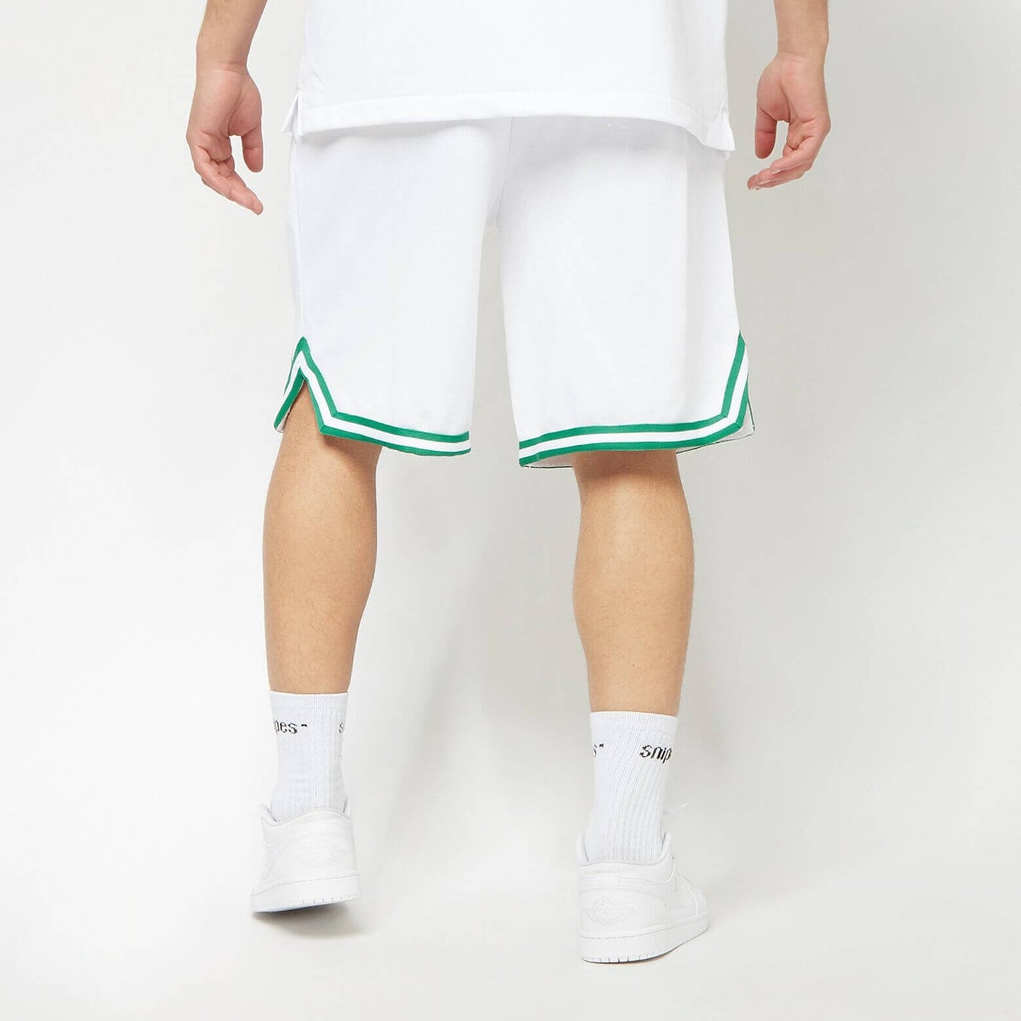 Sean John Monogram Logo Basketball Terry Shorts white/green