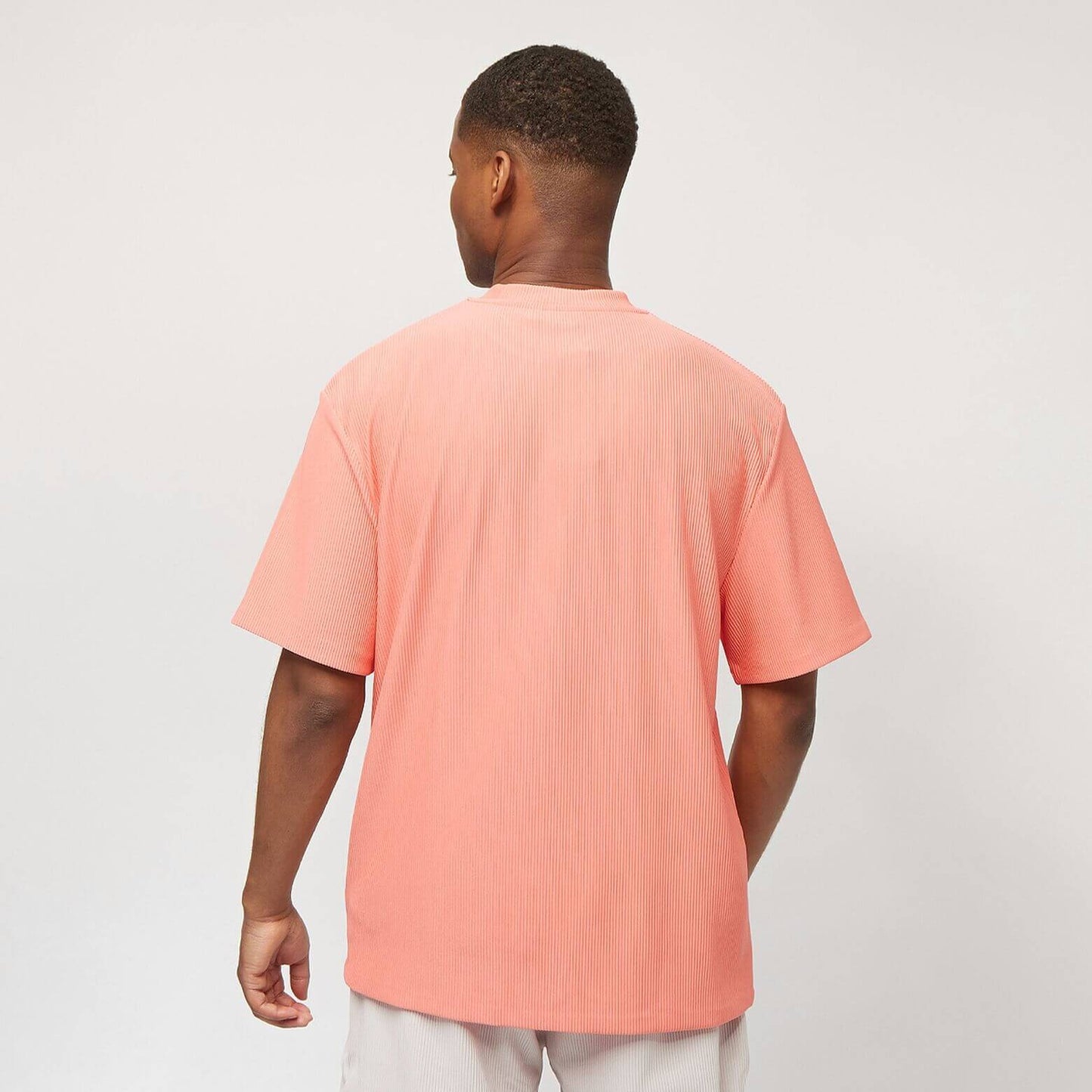 Sean John Metall Logo Plissee Tee coral
