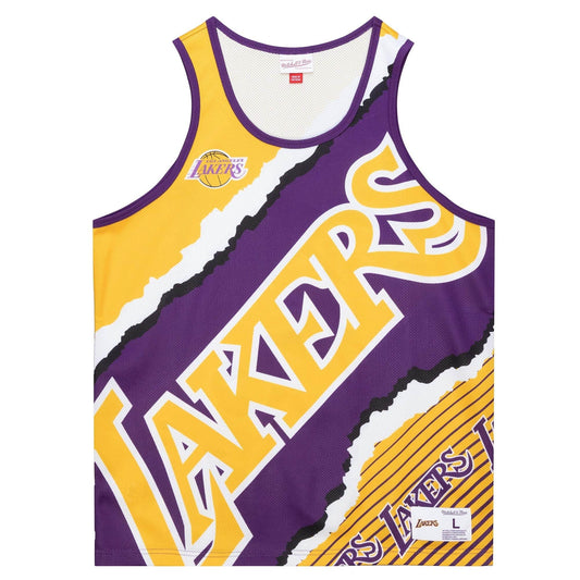 Tielko Mitchell & Ness NBA Jumbotron 2.0 Sublimated Tank LOS ANGELES LAKERS žlto-fialové