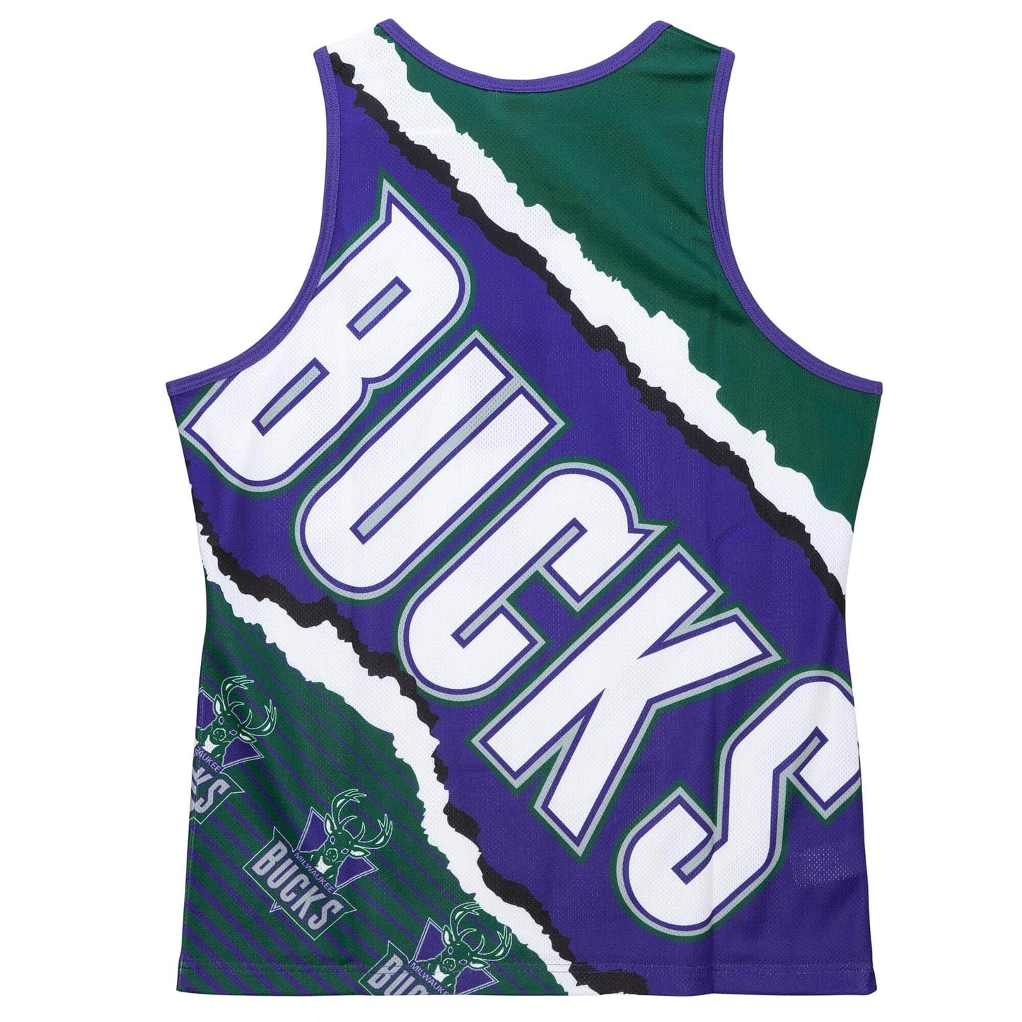 Tielko Mitchell & Ness NBA Jumbotron 2.0 Sublimated Tank MILWAUKEE BUCKS zeleno-fialové