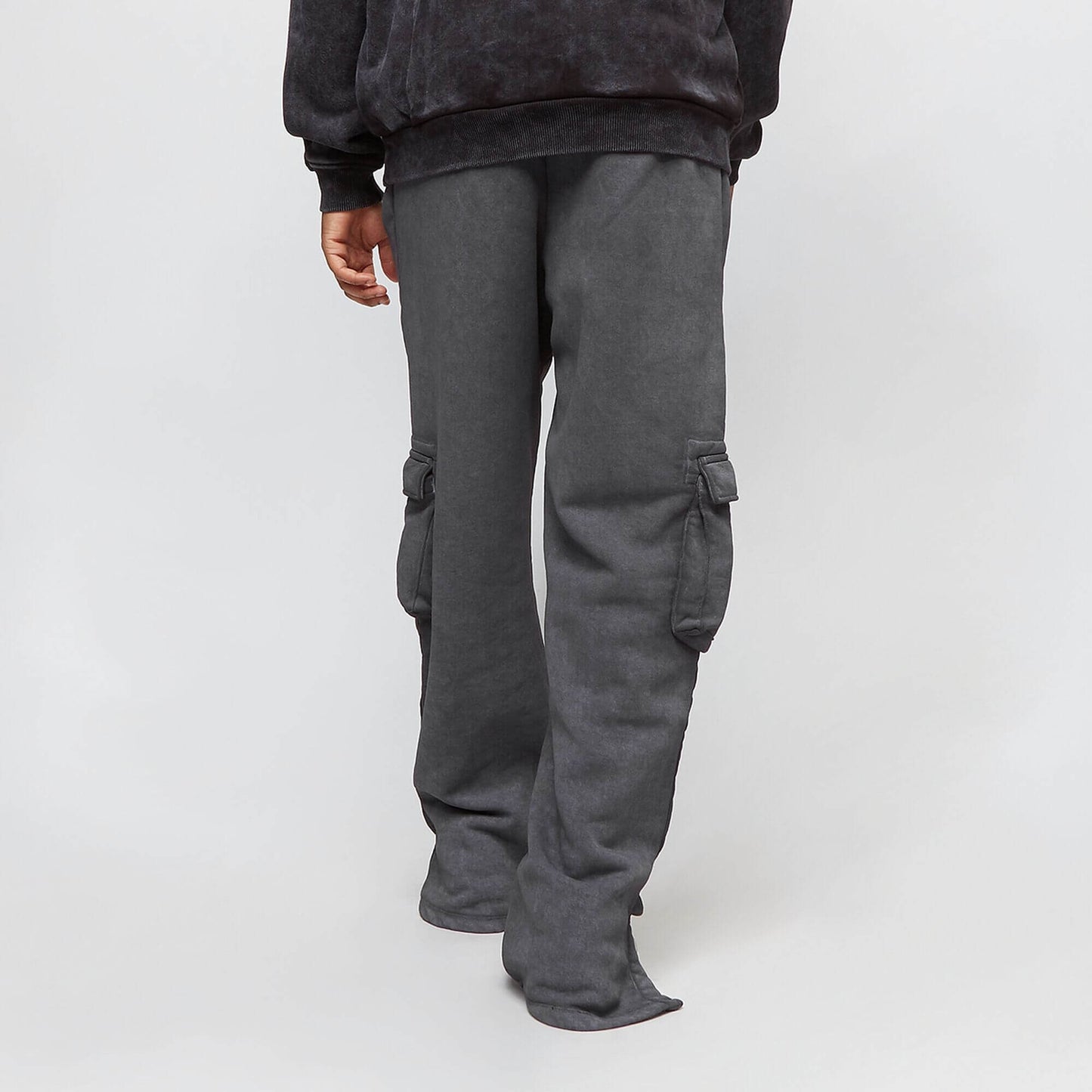 Teplákové nohavice Sean John Script Logo Washed Out Slit Sweatpants black čierne