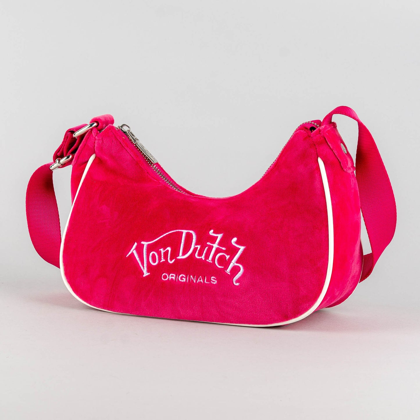 Von Dutch Originals Amy Baguette Velvet Pink