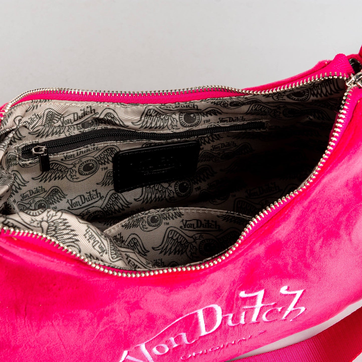 Von Dutch Originals Amy Baguette Velvet Pink
