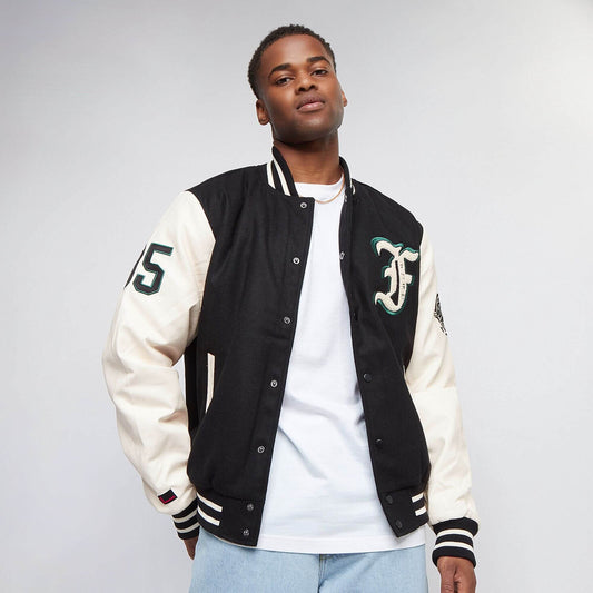FUBU Tribal College Jacket black/off white