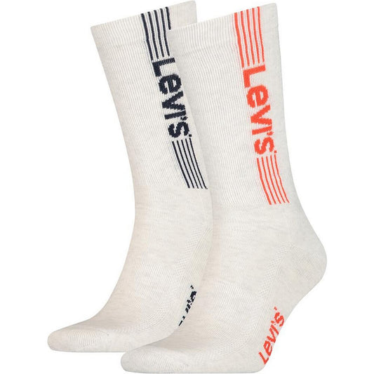 Ponožky Levis Reg Cut Sport Logo 2 páry krémovo biele