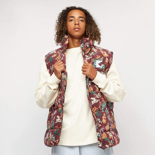 Karl Kani OG Corduroy Flower Puffer Vest multicolor