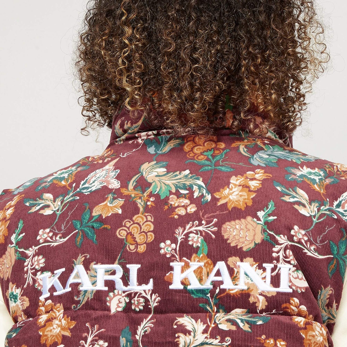 Karl Kani OG Corduroy Flower Puffer Vest multicolor