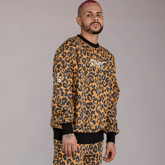 Grimey Wear Westbound All Over Print Crewneck Leopard