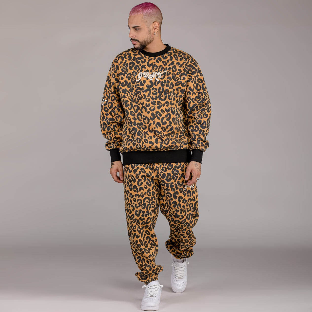 Grimey Wear Westbound All Over Print Crewneck Leopard
