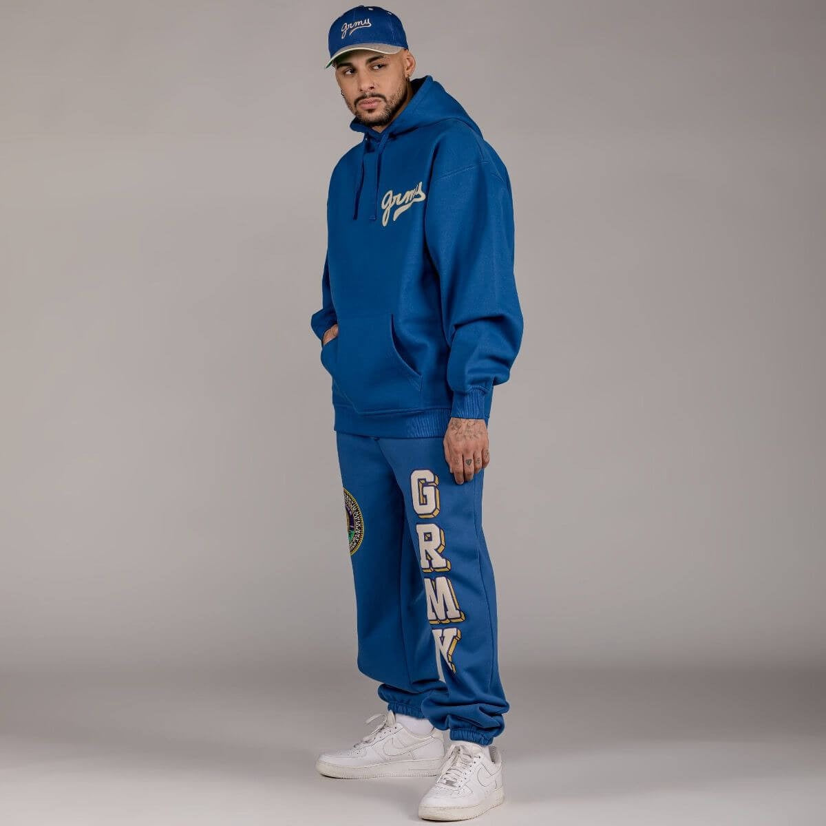 Grimey Wear Hive Heavyweight Hoodie Blue