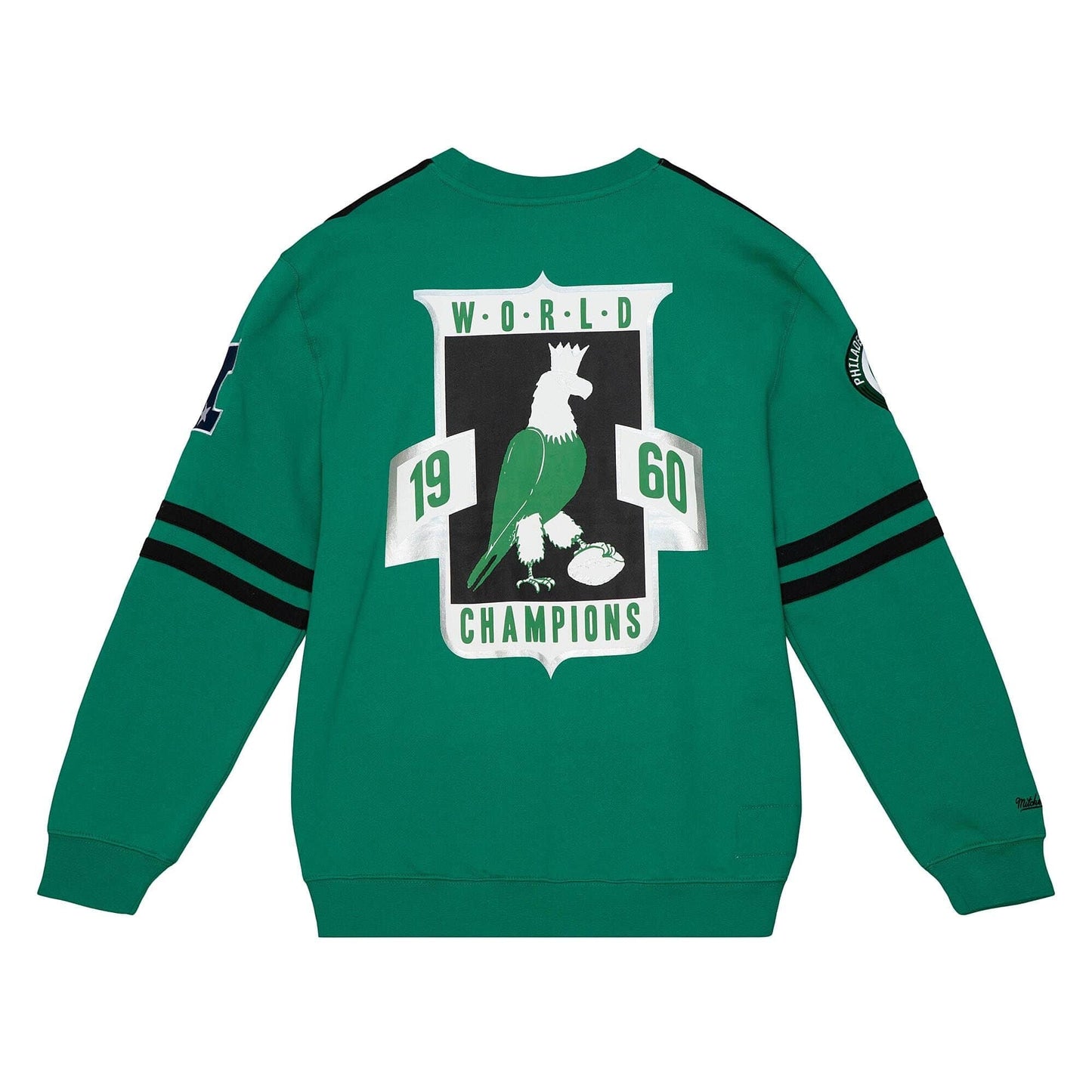 Mikina Mitchell & Ness NFL All Over Crew 2.0 PHILADELPHIA EAGLES čierna/zelená