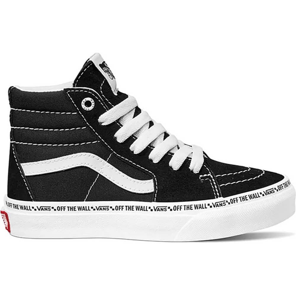 Tenisky Vans JN SK8-Hi MINI VANS BLACK/TRUE WHITE (8-14+ YEARS)