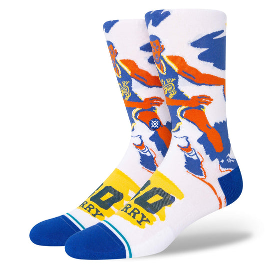 Ponožky Stance NBA Paint Stephen Curry 30 - Golden State Warriors biele
