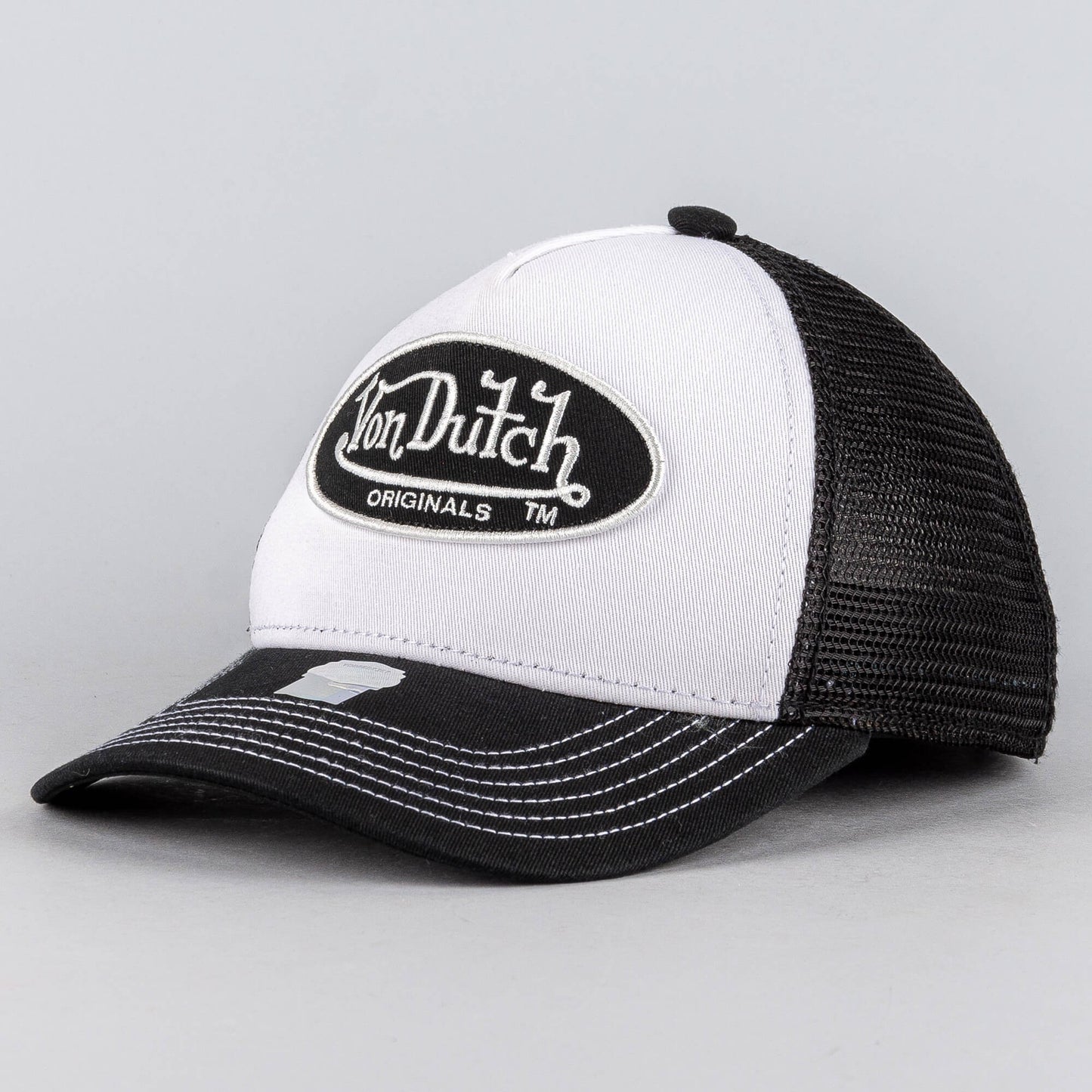 Von Dutch Originals Trucker Boston Oval Patch Cot/Twi White/Black