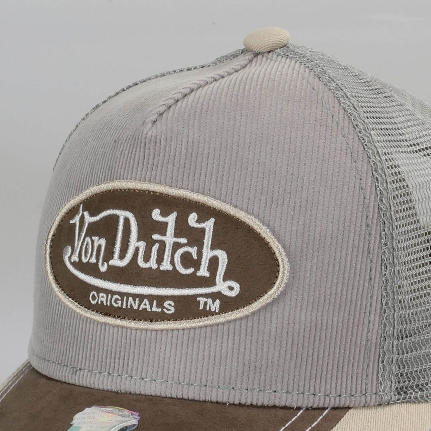 Von Dutch Originals Trucker Ottawa Oval Patch Cord/Imi Suede Grey/Grey