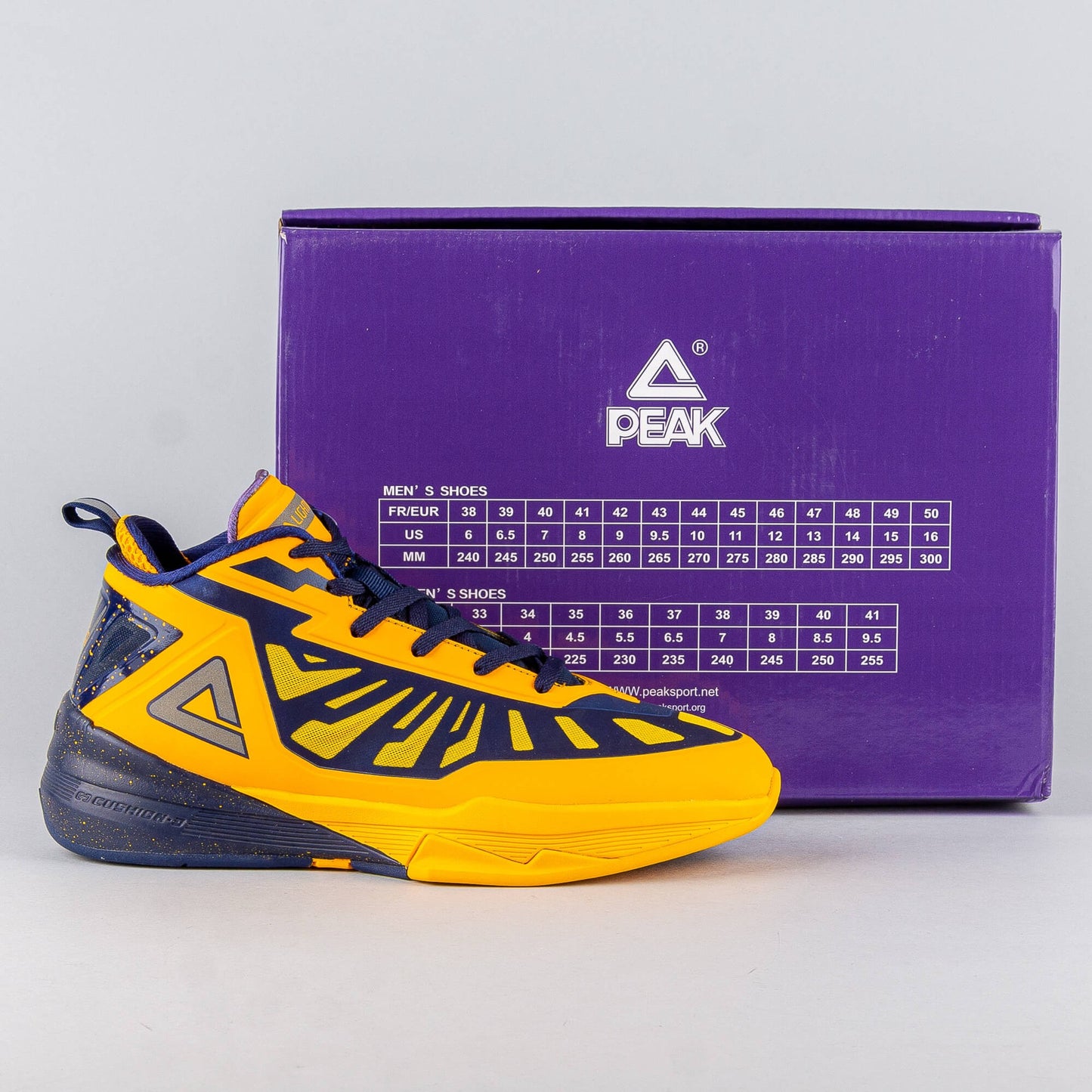 Peak Basketball Shoes Lighting III Orange Yellow/Navy
